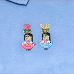 Playera tipo Polo, Dama, Chinas Oaxaqueñas, Talla Chica