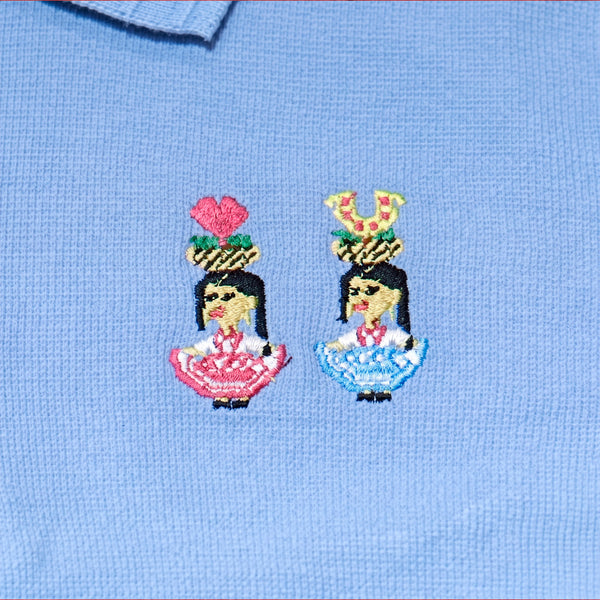 Playera tipo Polo, Dama, Chinas Oaxaqueñas, Talla Chica