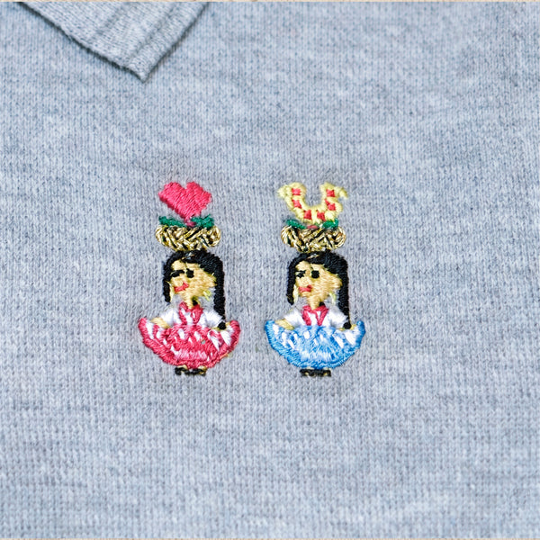 Playera tipo Polo, Dama, Chinas Oaxaqueñas, Talla Chica