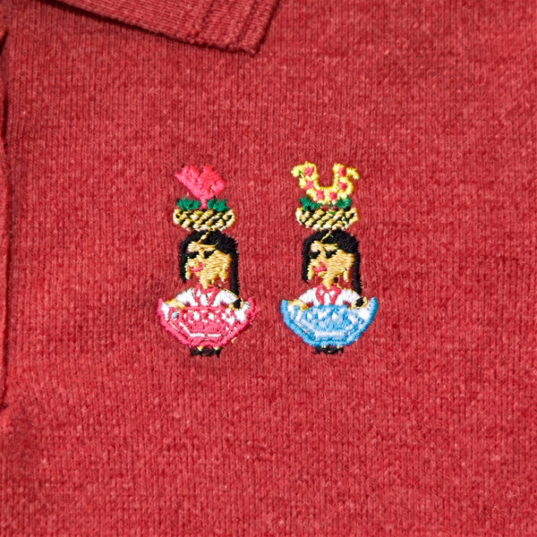 Playera tipo Polo, Dama, Chinas Oaxaqueñas, Talla Mediana