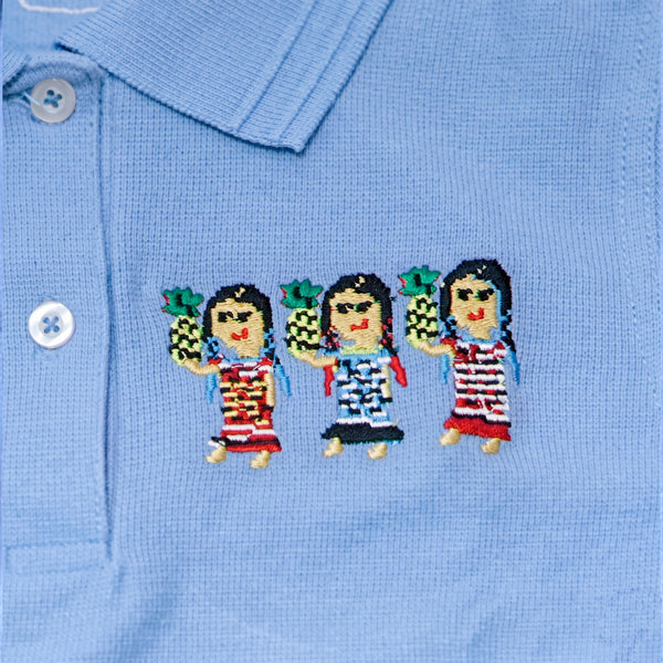 Playera tipo Polo, Dama, Flor de Piña, Talla Chica