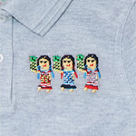Playera tipo Polo, Dama, Flor de Piña, Talla Mediana