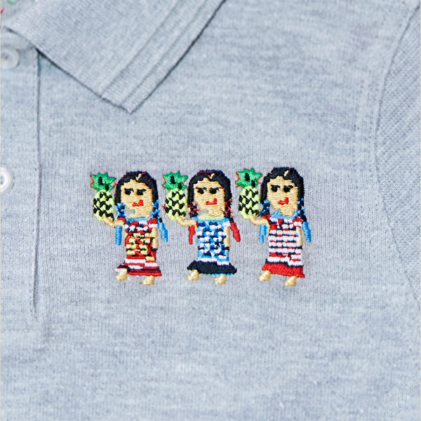 Playera tipo Polo, Dama, Flor de Piña, Talla Mediana