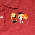 Playera tipo Polo, Dama, Mixtequitos, Talla Mediana