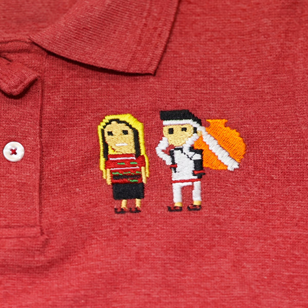Playera tipo Polo, Dama, Mixtequitos, Talla Mediana