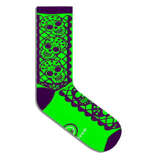 Papel picado, calaveritas (Verde)
