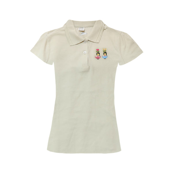 Playera tipo Polo, Dama, Chinas Oaxaqueñas, Talla Chica