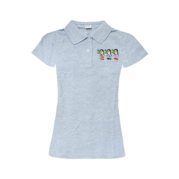 Playera tipo Polo, Dama, Flor de Piña, Talla Mediana