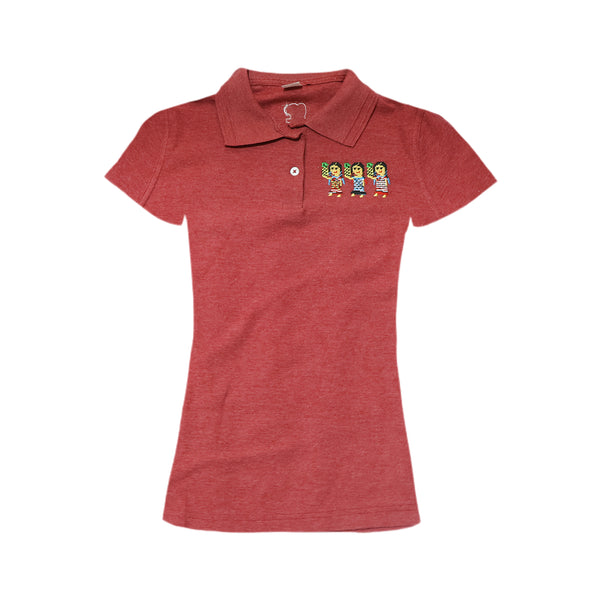 Playera tipo Polo, Dama, Flor de Piña, Talla Mediana