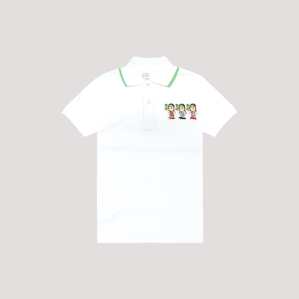 Playera tipo Polo, Infantil, Flor de Piña, Talla Extra Grande