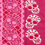 Papel picado, calaveritas (Rosa)