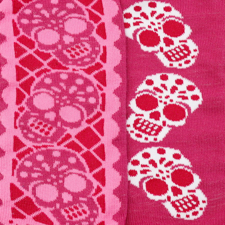 Papel picado, calaveritas (Rosa)