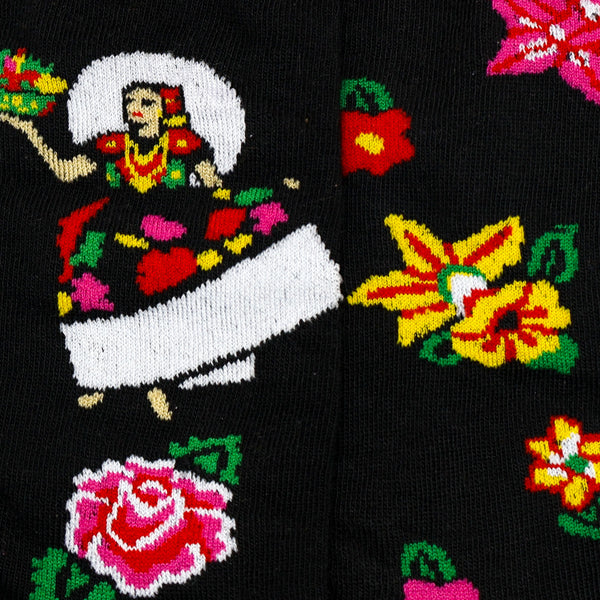 Tehuana y Flores