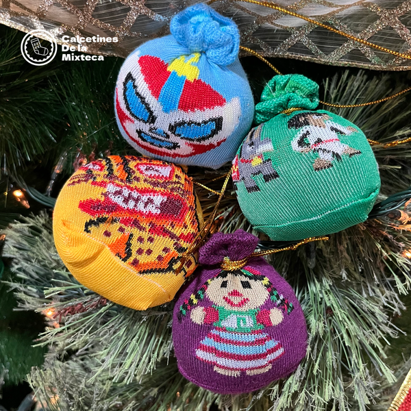 Esferas calcetín navideño, (PACK 4 piezas) 2