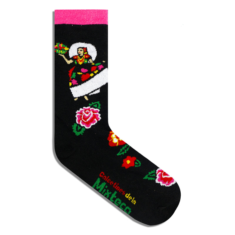 Tehuana y Flores